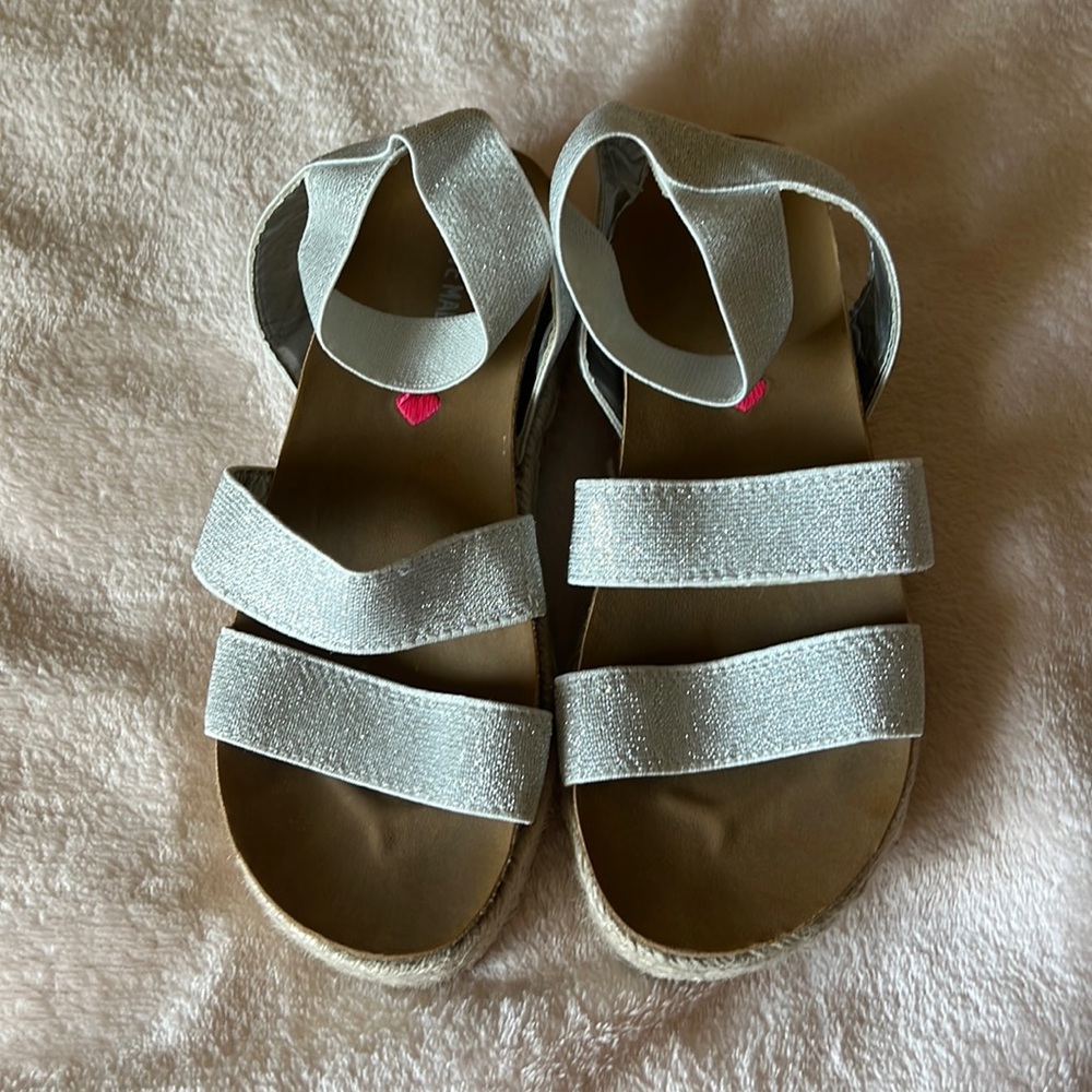 Steve Madden girls silver sandals size 1